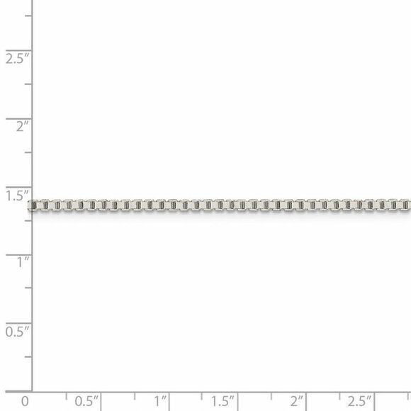 1.9mm, Sterling Silver, Solid Box Chain Necklace, 20 Inch